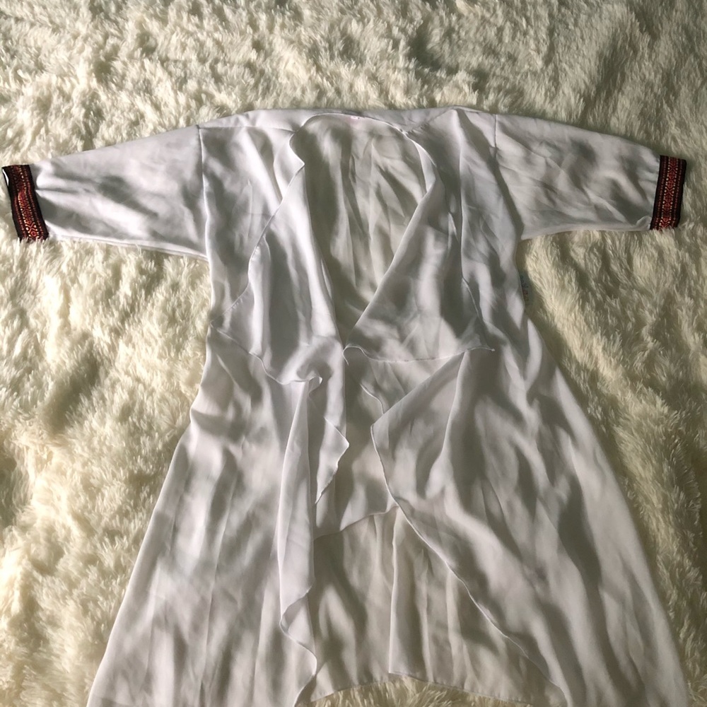 White cardigan